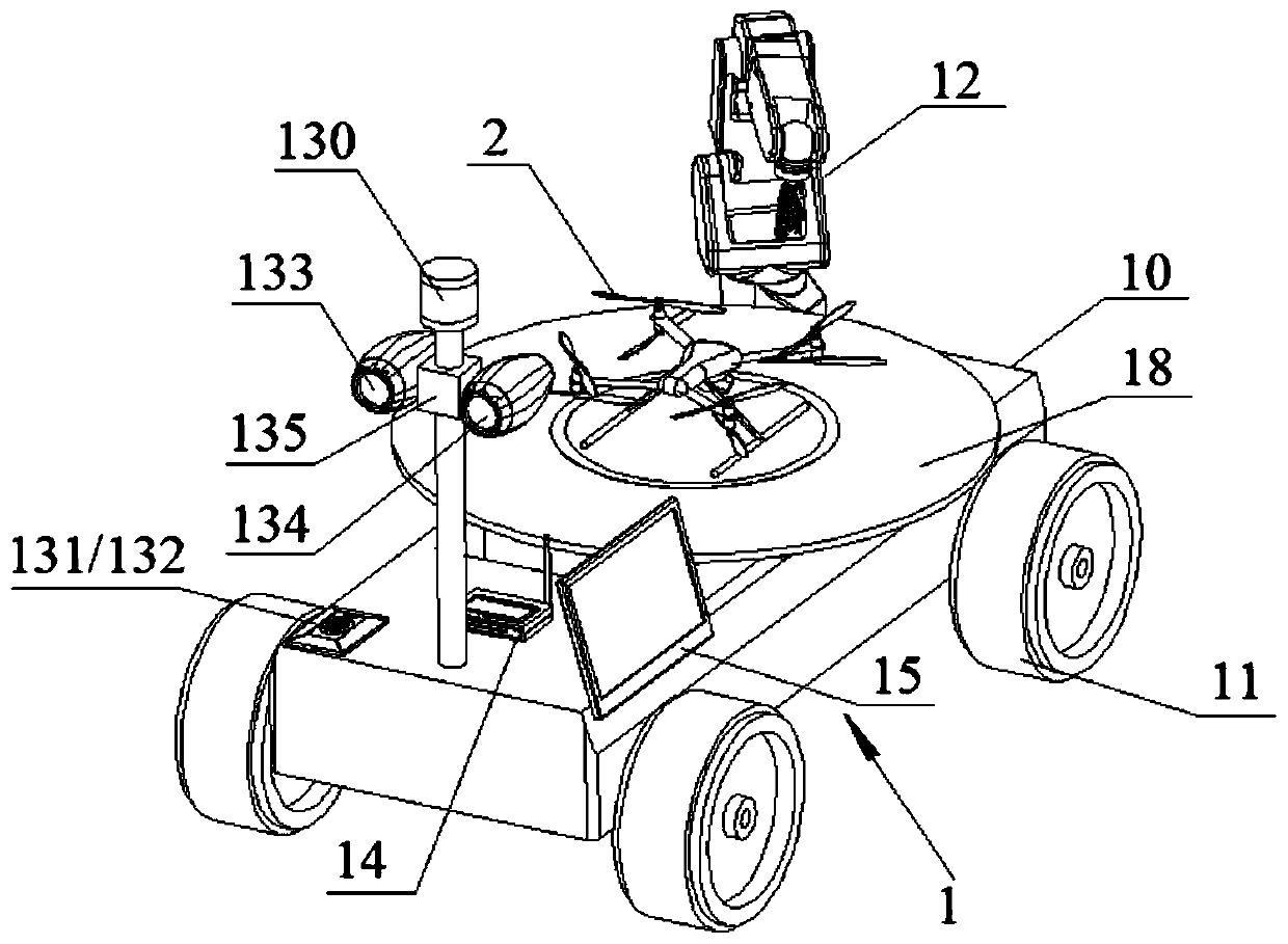 Air-ground cooperative intelligent inspection robot and inspection method