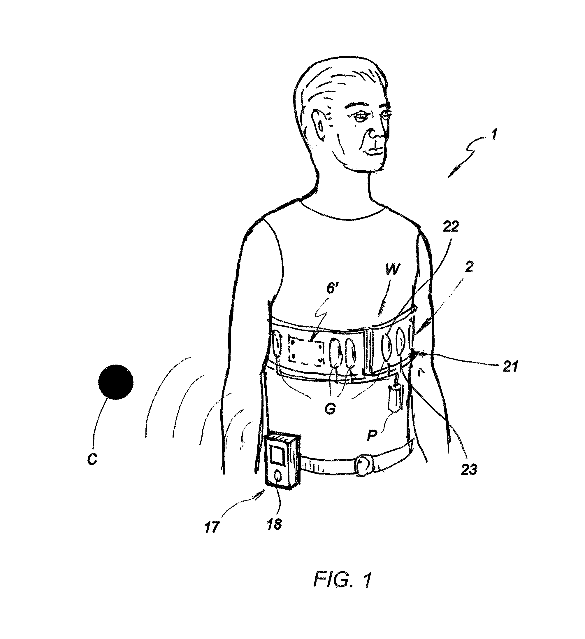 Sensor device for treatment and remote monitoring of vital biological parameters