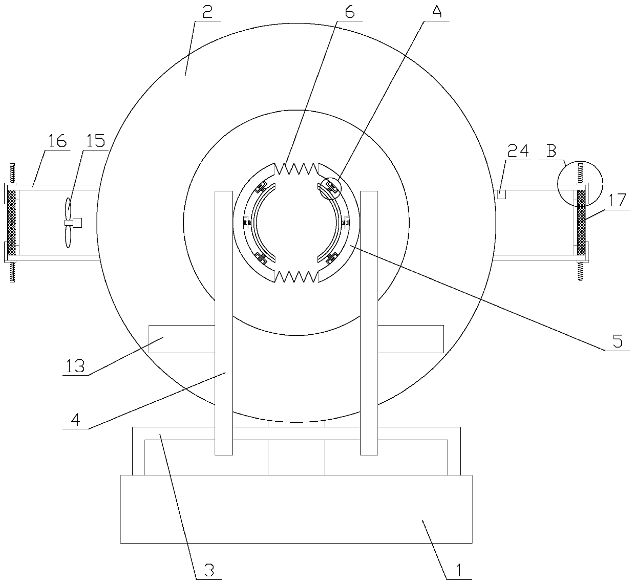 Hall current sensor with heat dissipation and fixing functions