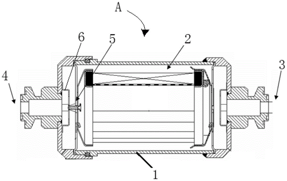 A detection device and method for a valve plate spring of a refrigerant filter