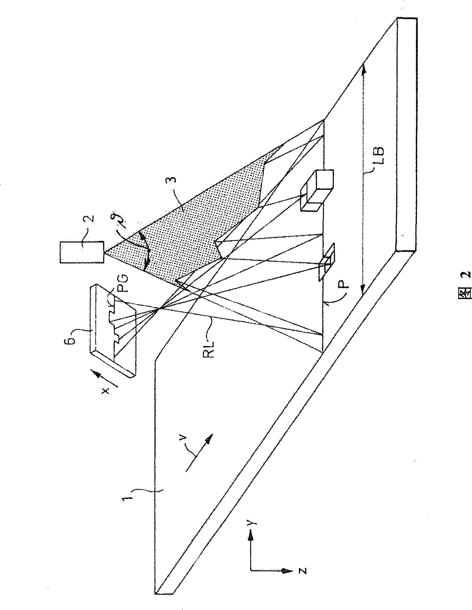 Method for non-contact dynamic detection of solid contour