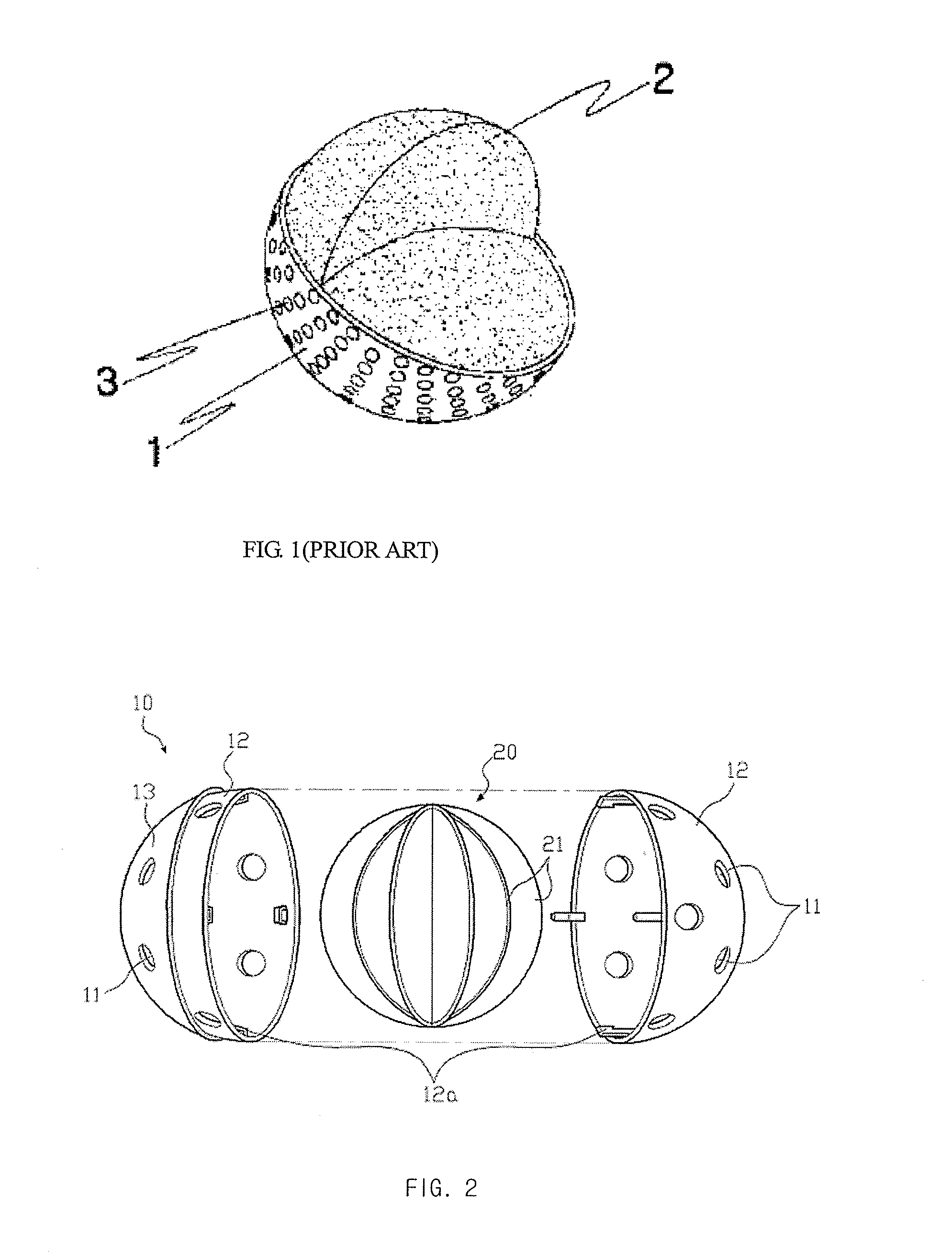 Modified golf ball