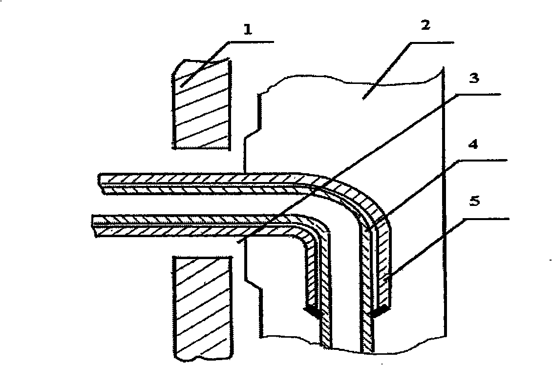 Repairing method for cooling staveleakage