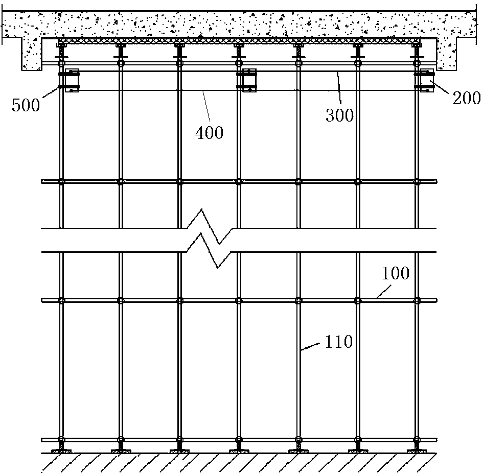 Monitoring device and method for high-supported formwork template settlement