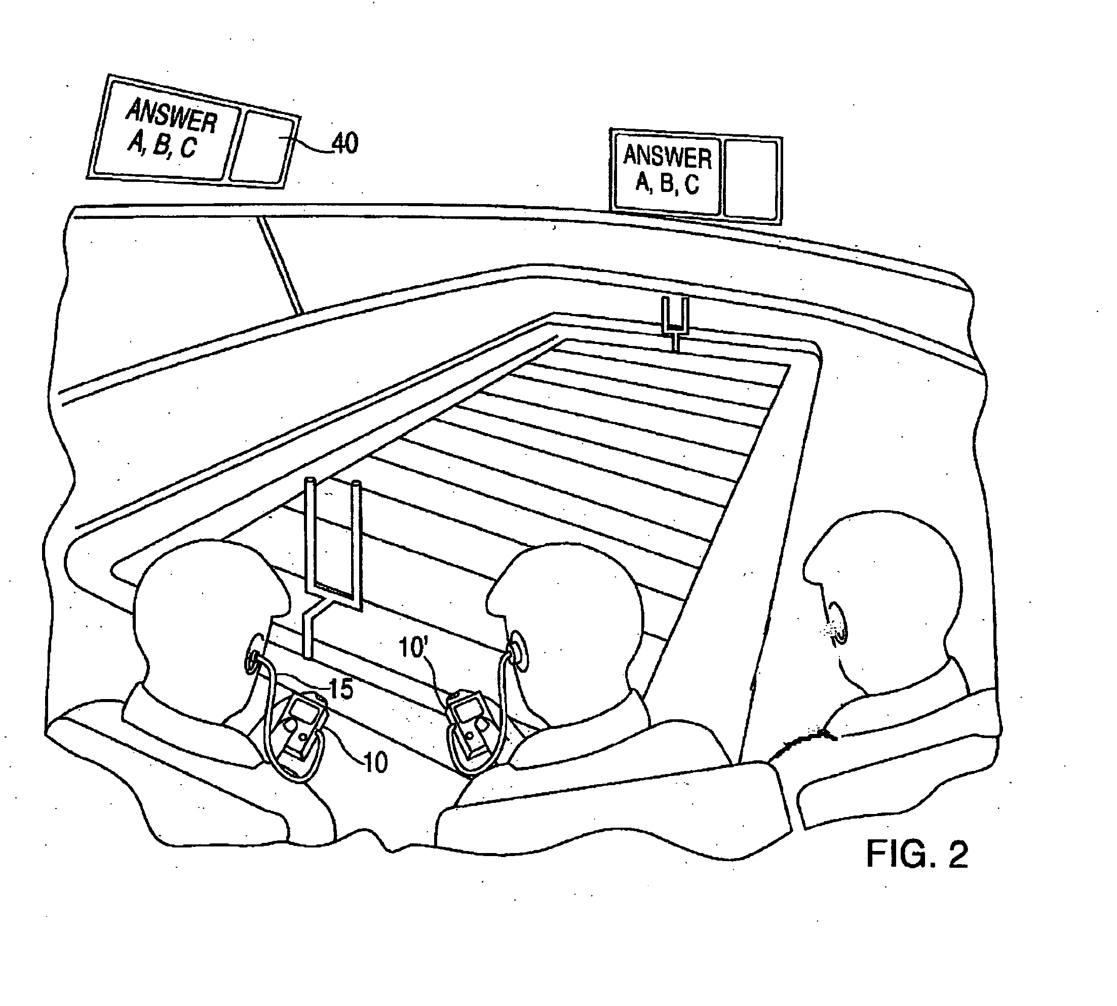 Method and apparatus for interactive participation at a live entertainment event