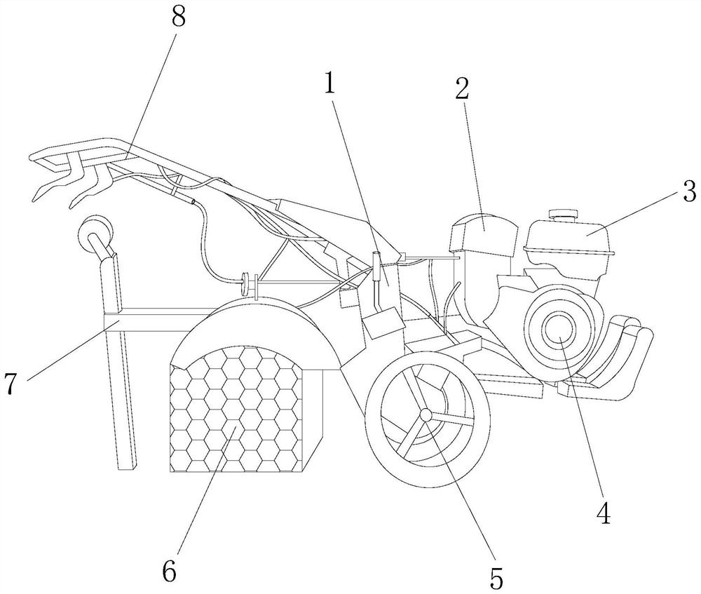 Agricultural soil covering mechanical vehicle and using method