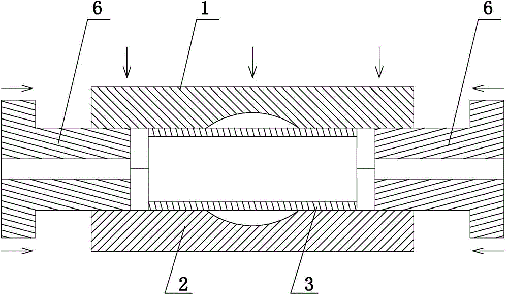 Thermal forming and water cooling process of uniform-section boron steel pipe