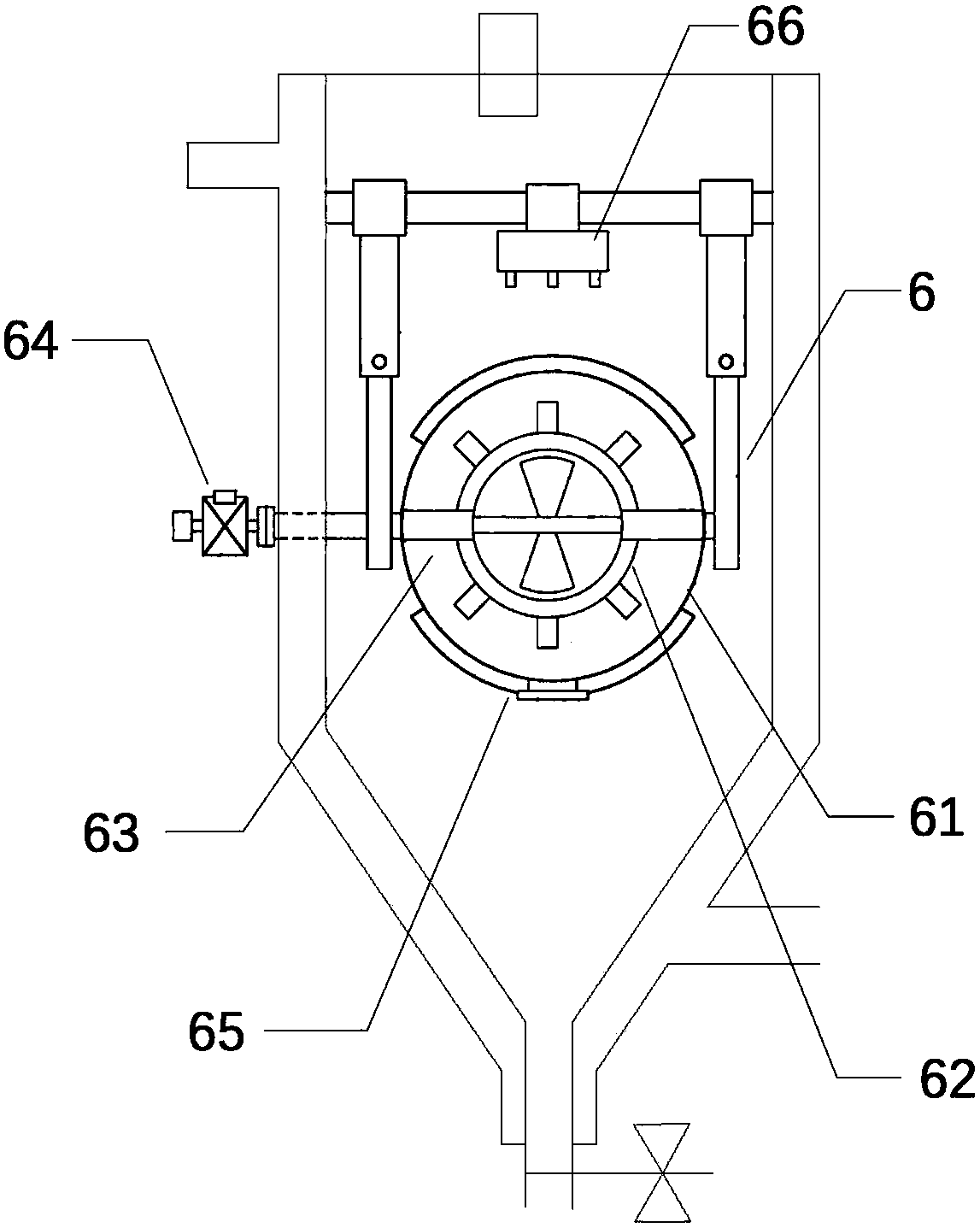 Fruit shelling device and shell and seed separator comprising the shelling device