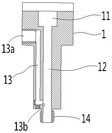 Vacuum oiling nozzle, vacuum oiling system and vacuum oiling method