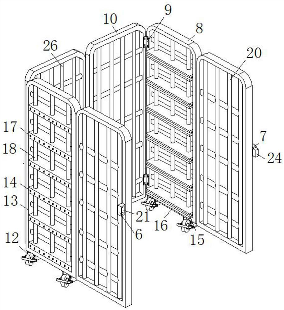 Freely-matched assembled high-protection table trolley