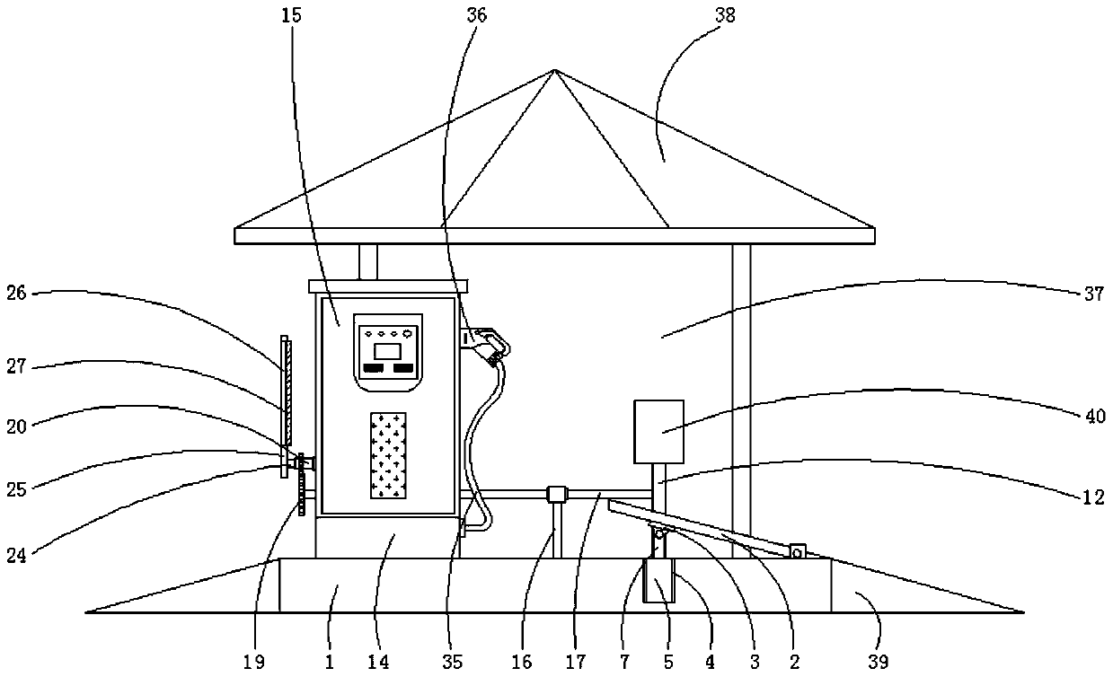 Automobile charging pile with parking guiding function