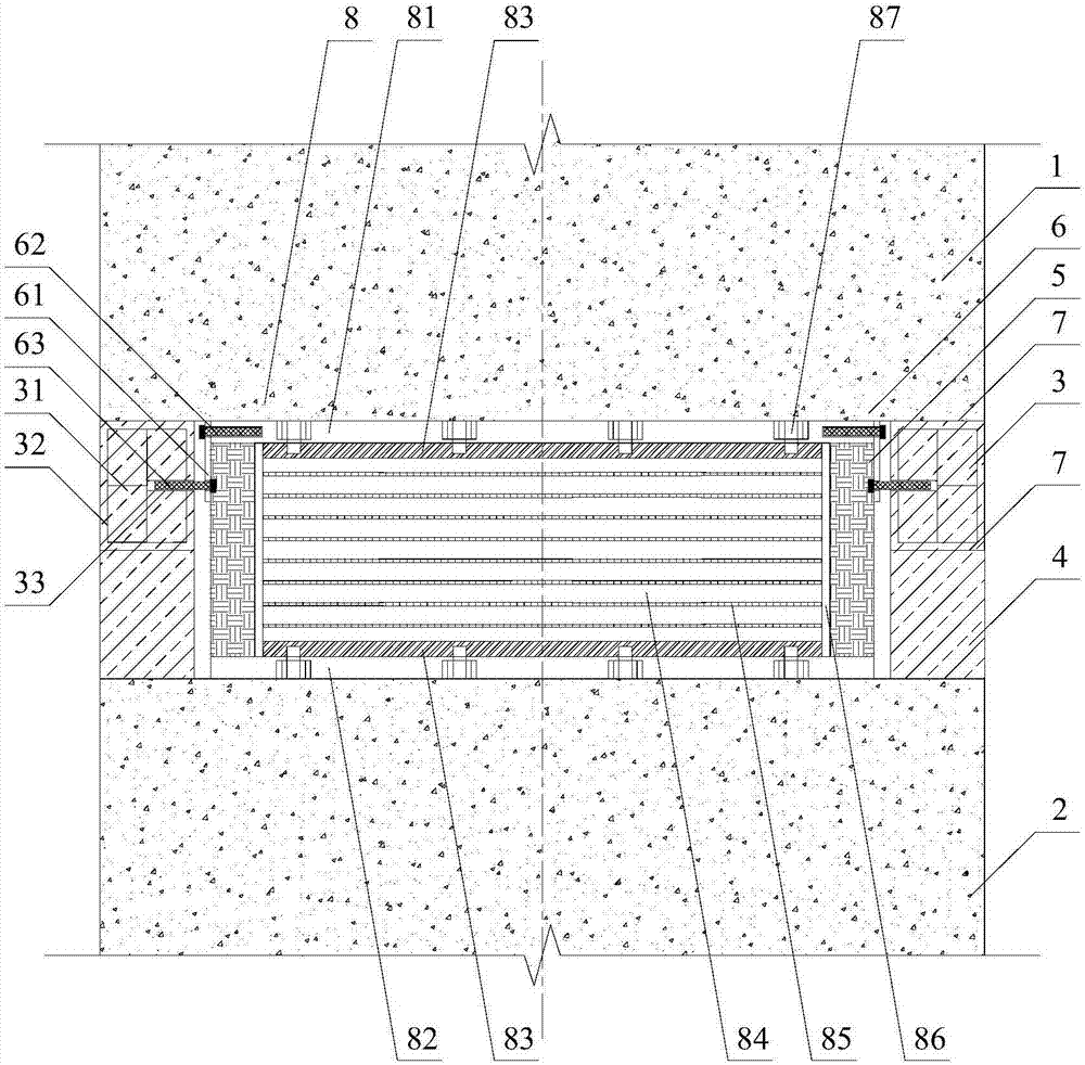 Fire-proof protecting device of building shock-insulation rubber supporting seat and construction method thereof