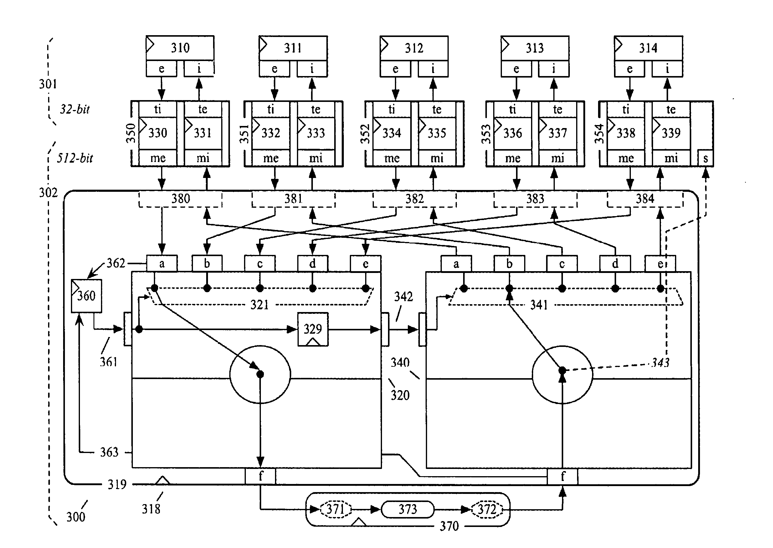 Computing architecture with peripherals