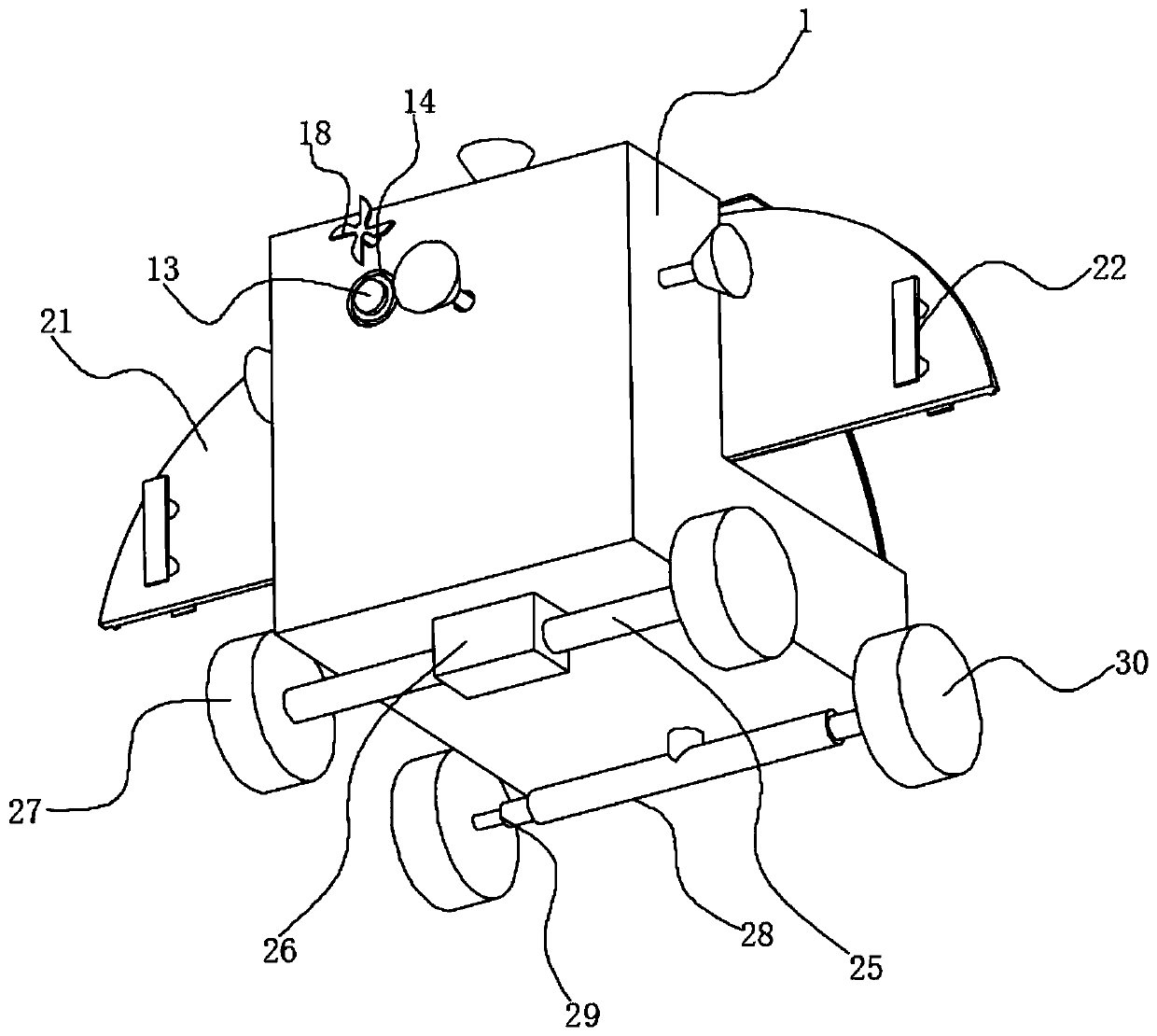 Intelligent escape auxiliary robot for fire rescue