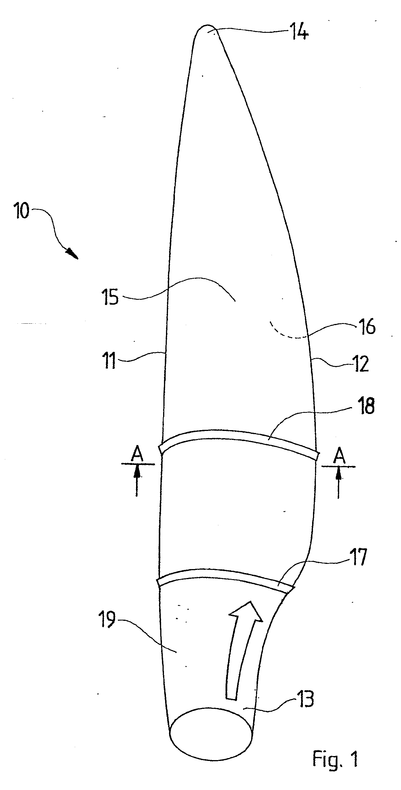 Rotor blade for a wind power station