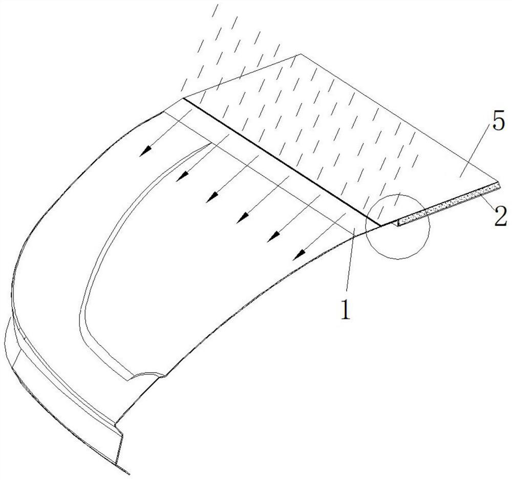 Motor caravan forehead and carriage staggered lap joint structure and assembling method