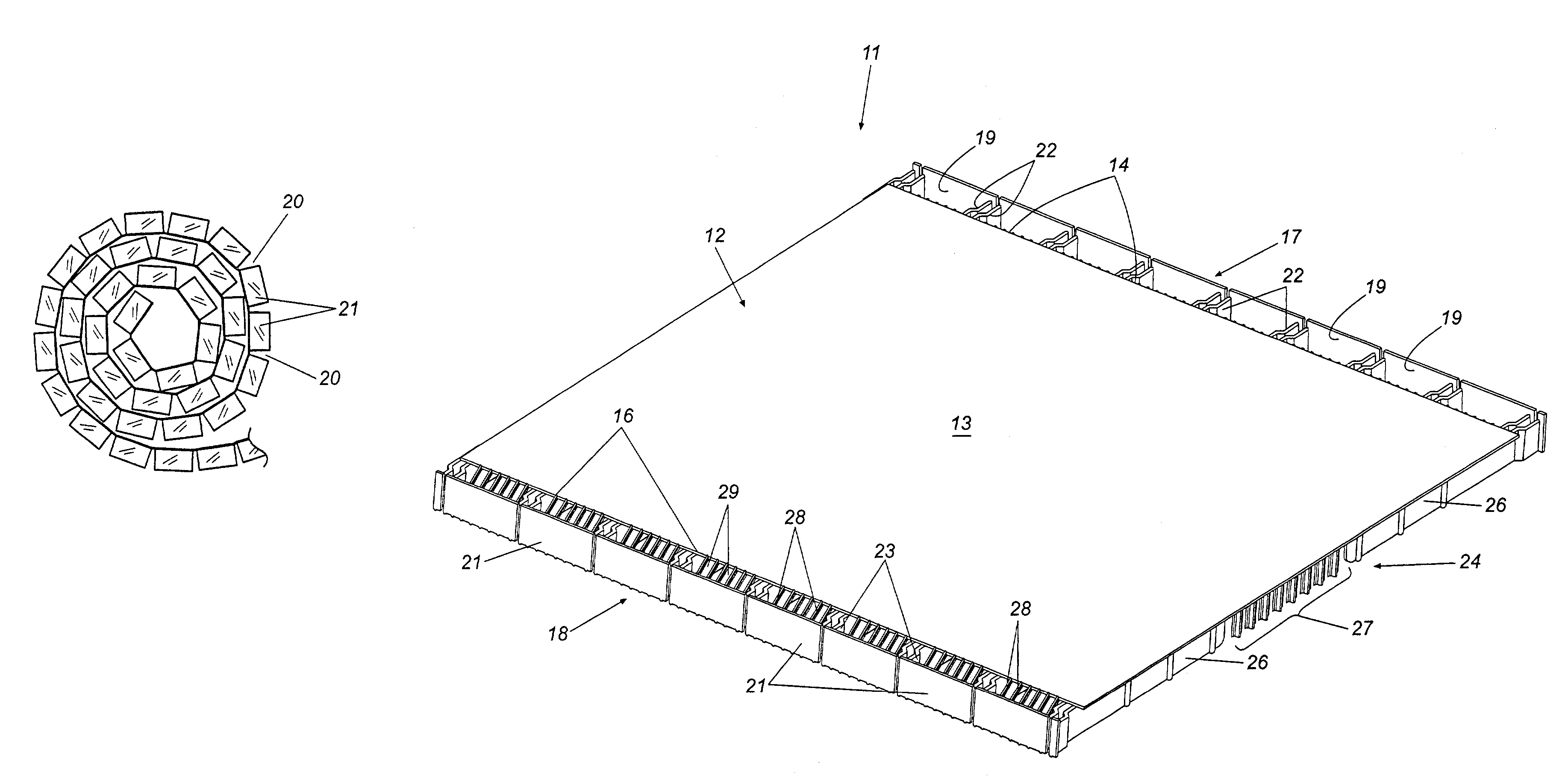 Rollable baffled ridge vent