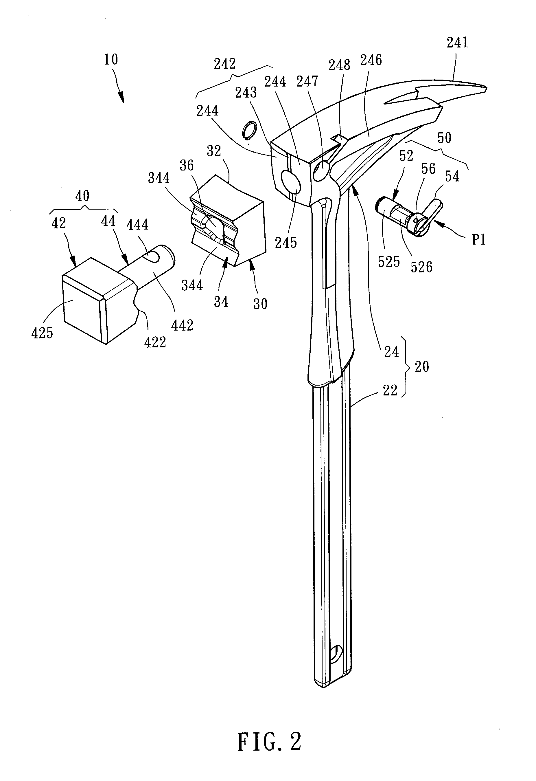 Assembled damping hammer