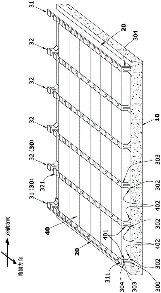 Water-permeable sidewalk surface course pavement structure and pavement method