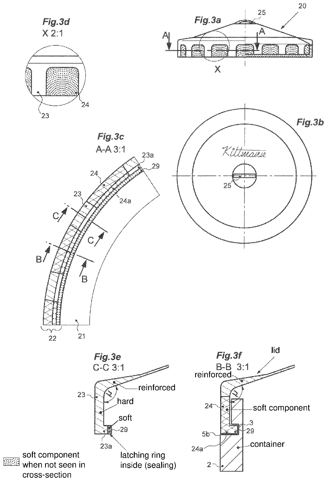 Snap cap in multi-component injection molding technology