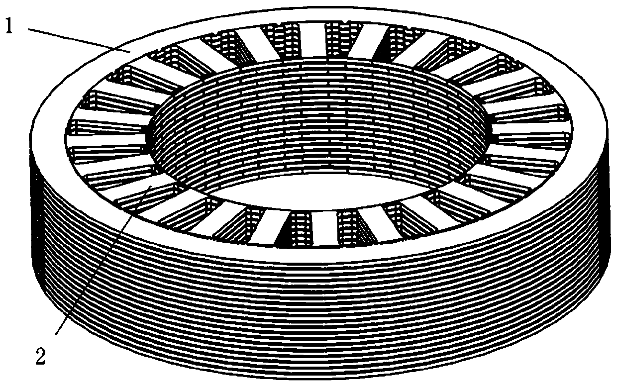 Motor stator core