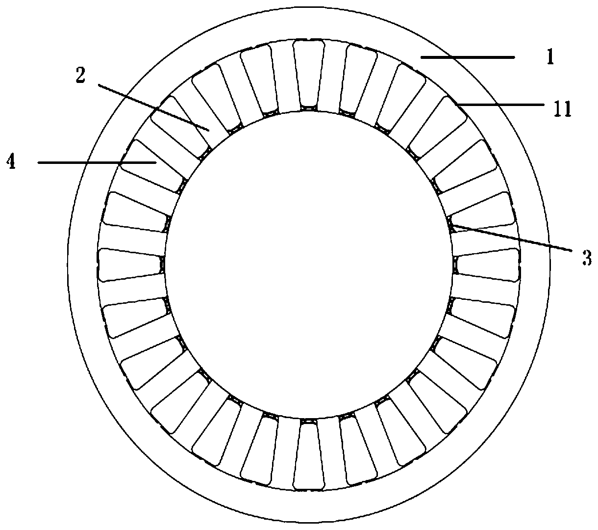 Motor stator core