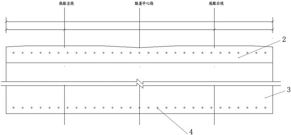 Roadbed concrete bed structure and construction method