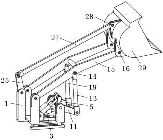 Multi-unit linear driving three-range-of-motion loading robot