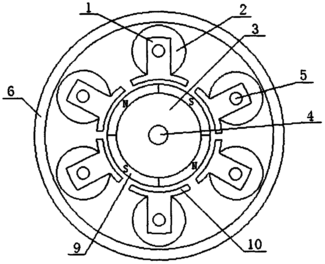 Axial multi-magnetic-pole permanent magnet rotor brushless motor