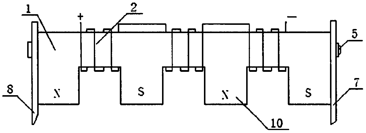 Axial multi-magnetic-pole permanent magnet rotor brushless motor