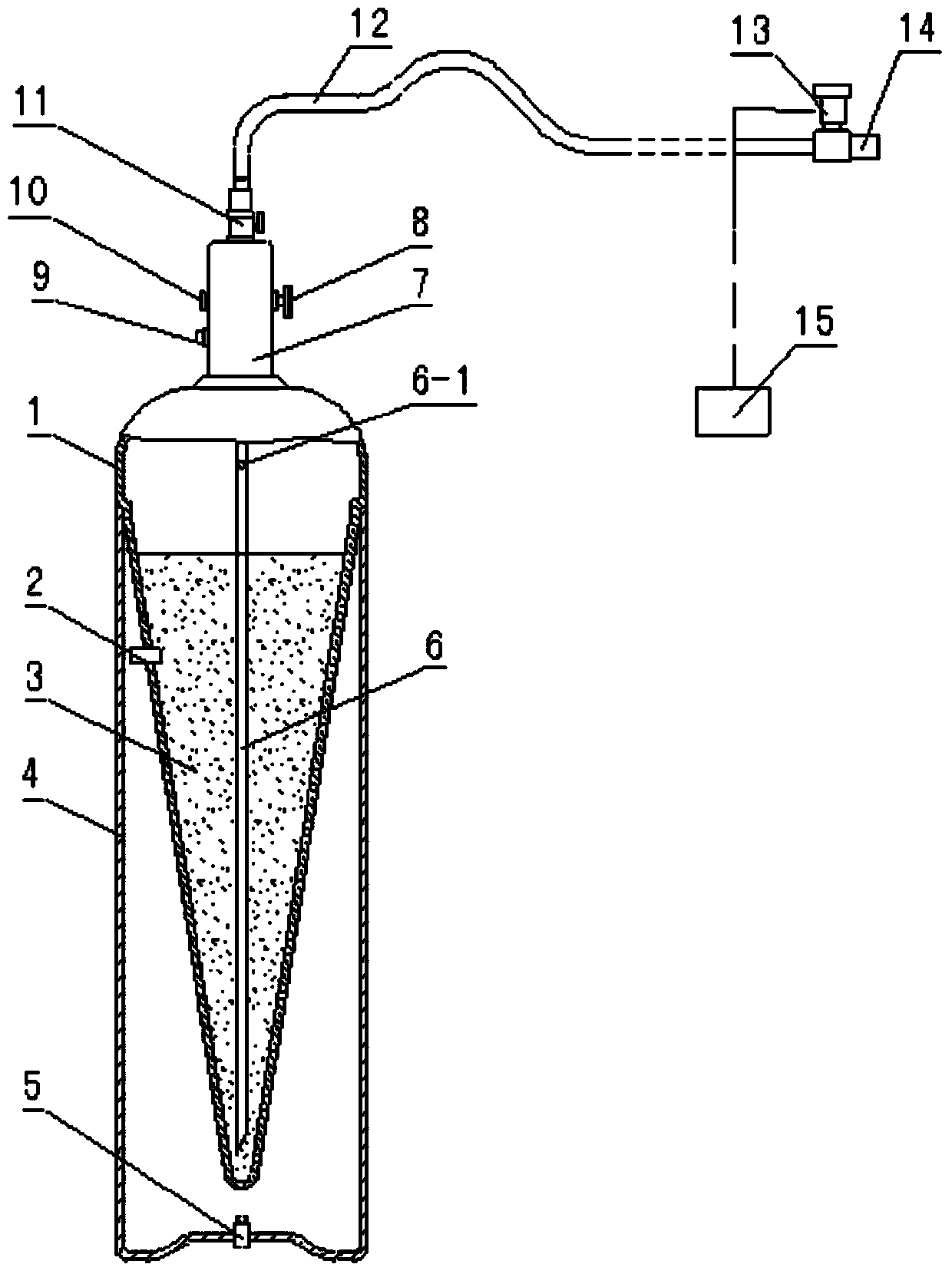 Fire detection tube type powder aerosol self-extinguishing device