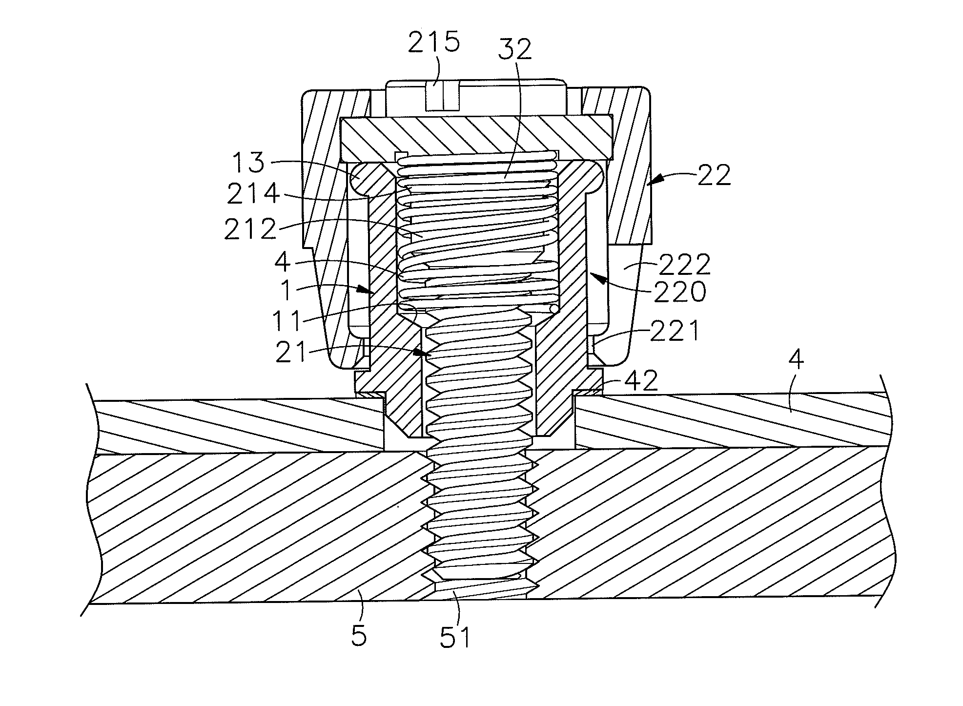 Metal plate member fixation device installation method