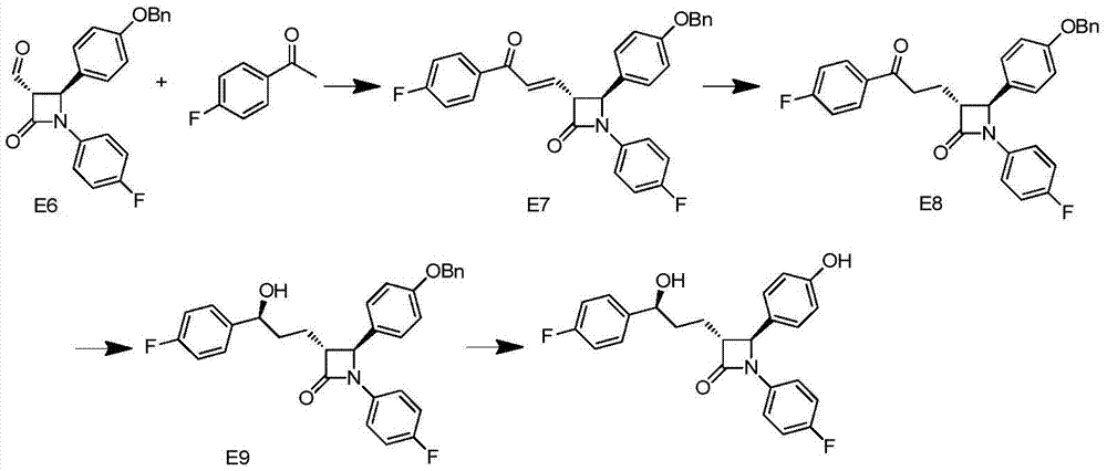 Synthesis process of ezetimibe intermediate