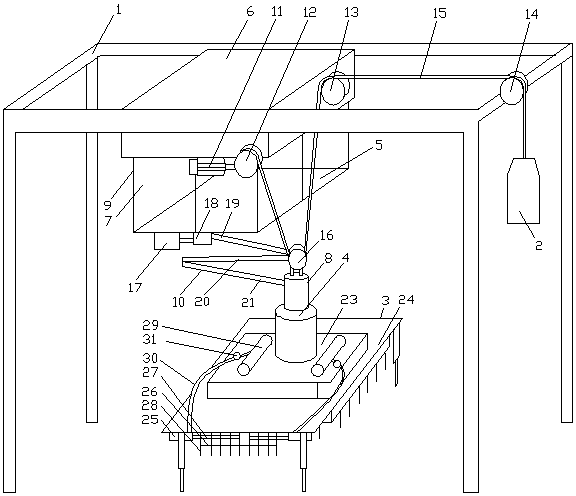 A sintered brick stacking machine