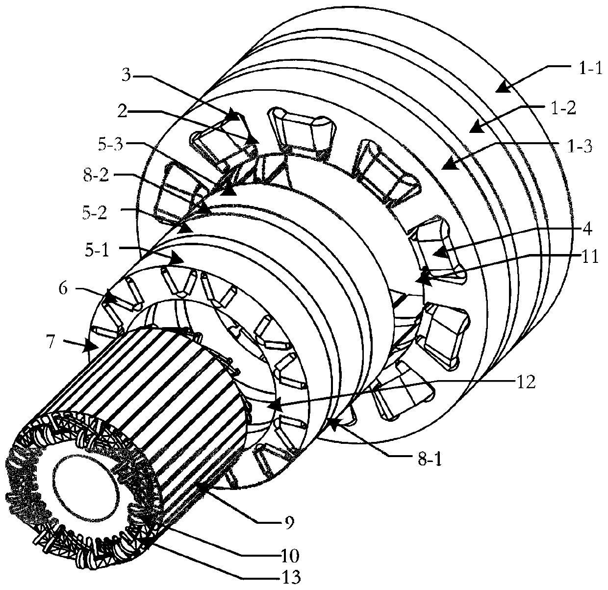 Hybrid Excitation Permanent Magnet Motor Based on Three-section Stator Axial Complementary Structure