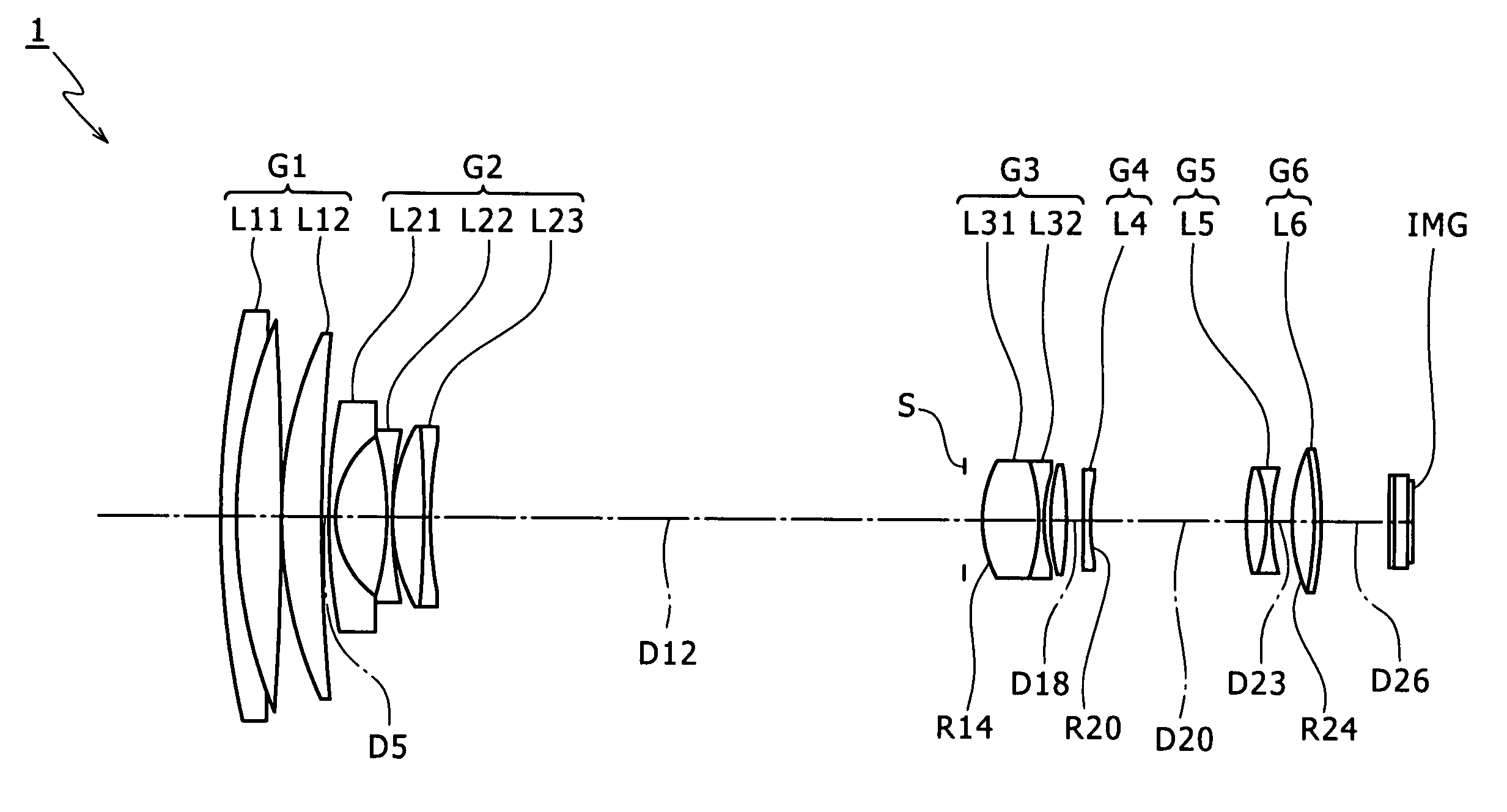 Variable focal length lens system