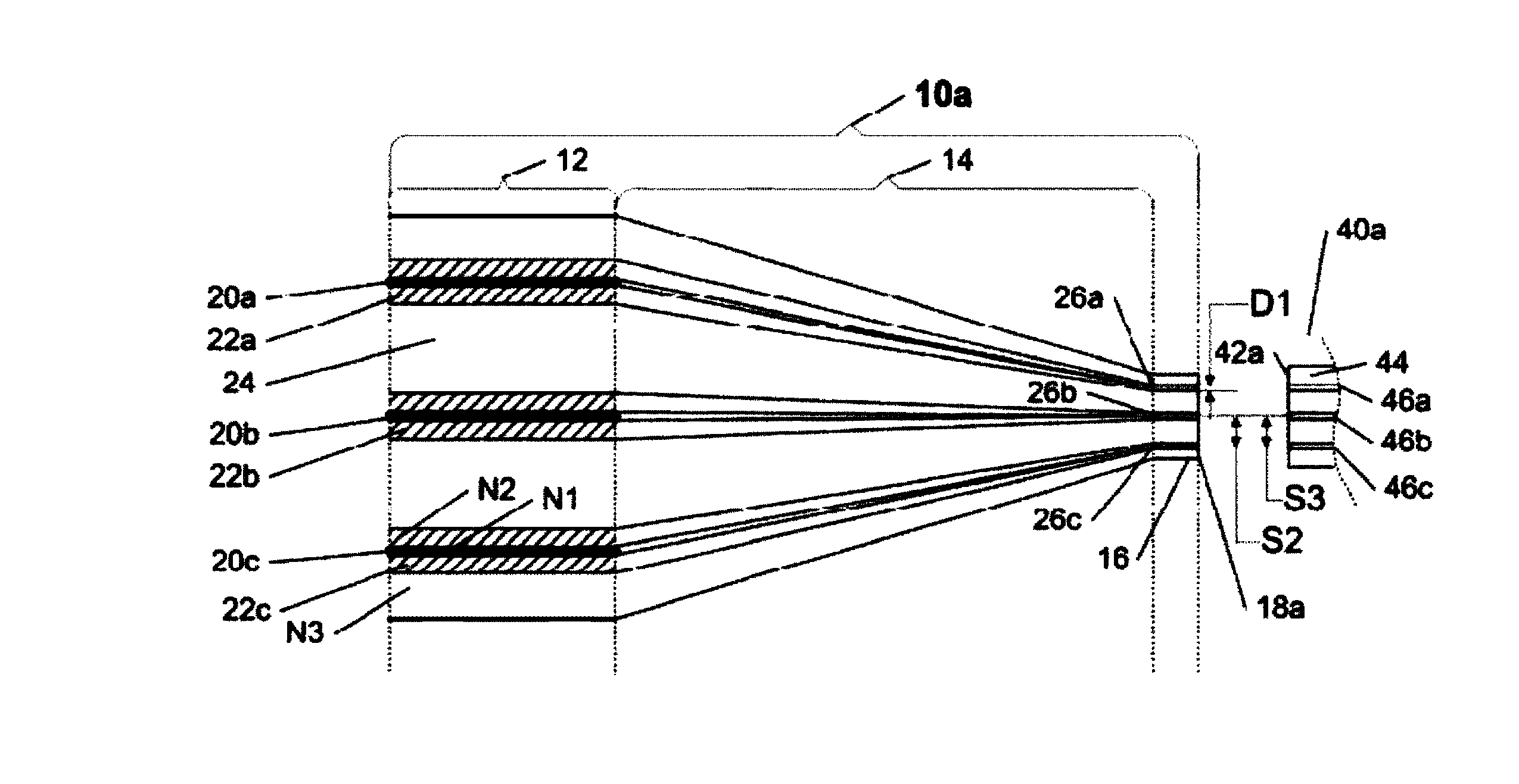 Optical fiber coupler array