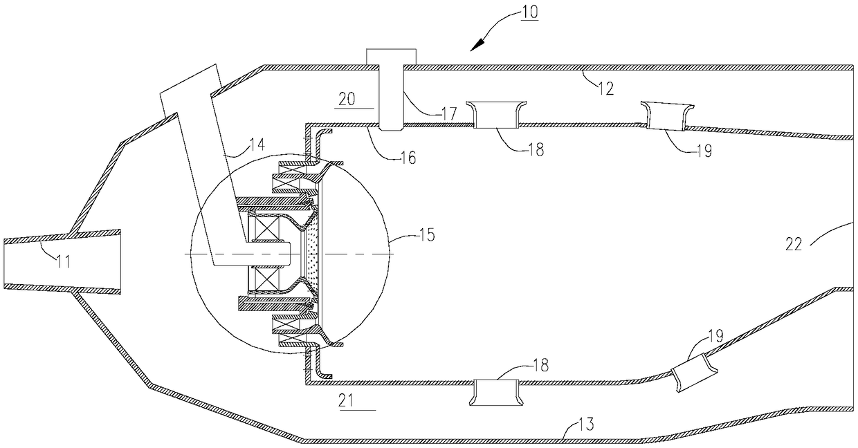 Coaxial partition high-temperature-rise combustor head