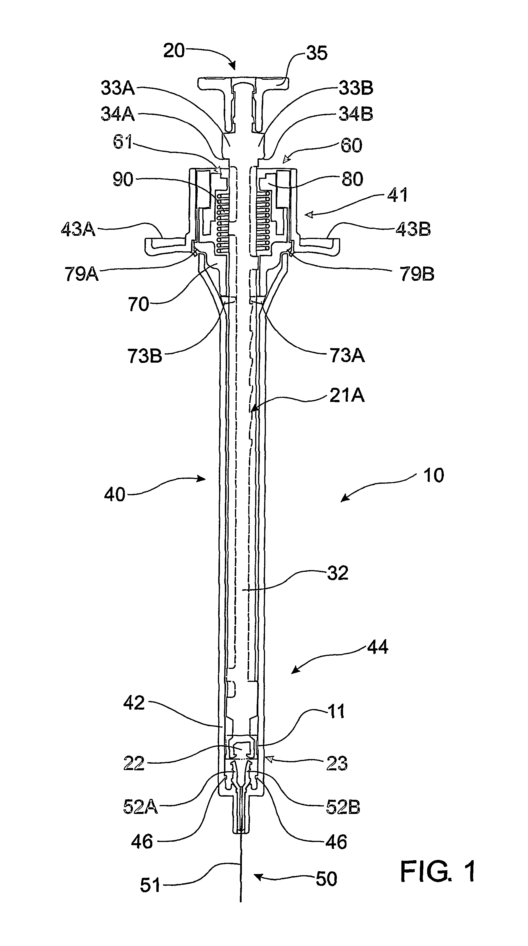 Syringe spring retainer