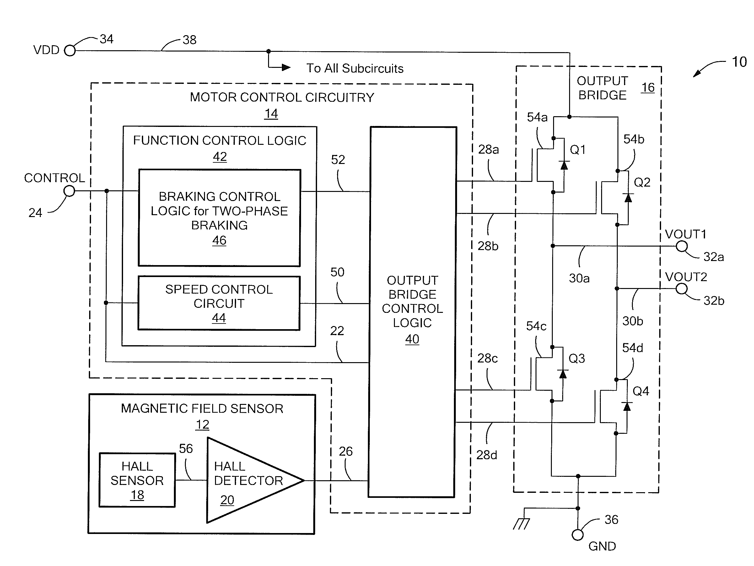 Braking function for brushless DC motor control