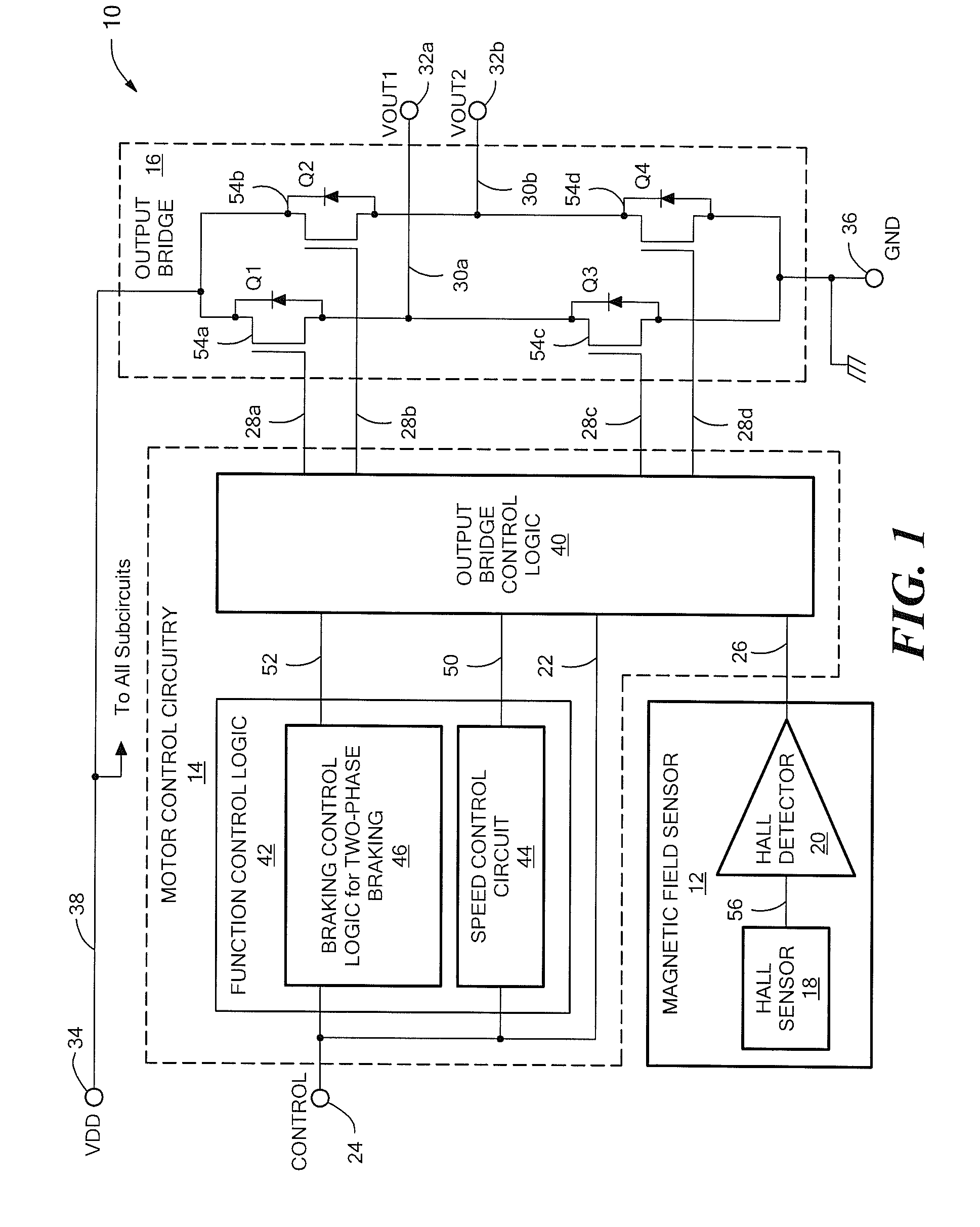 Braking function for brushless DC motor control