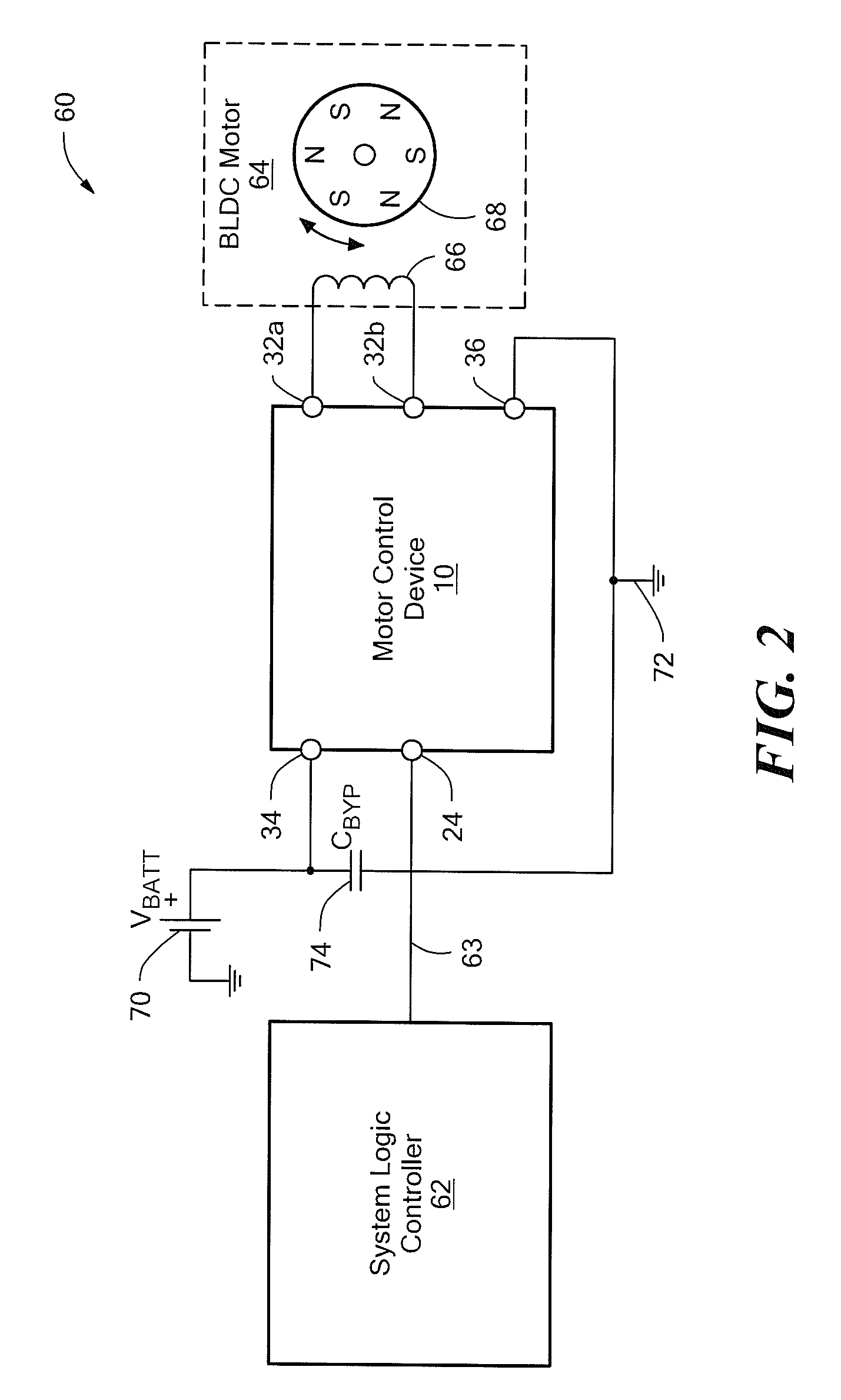 Braking function for brushless DC motor control