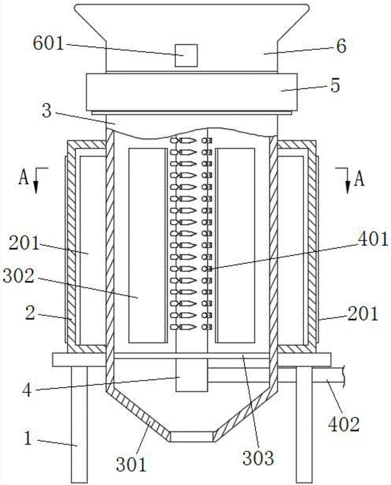 Adjustable type grain winnowing device