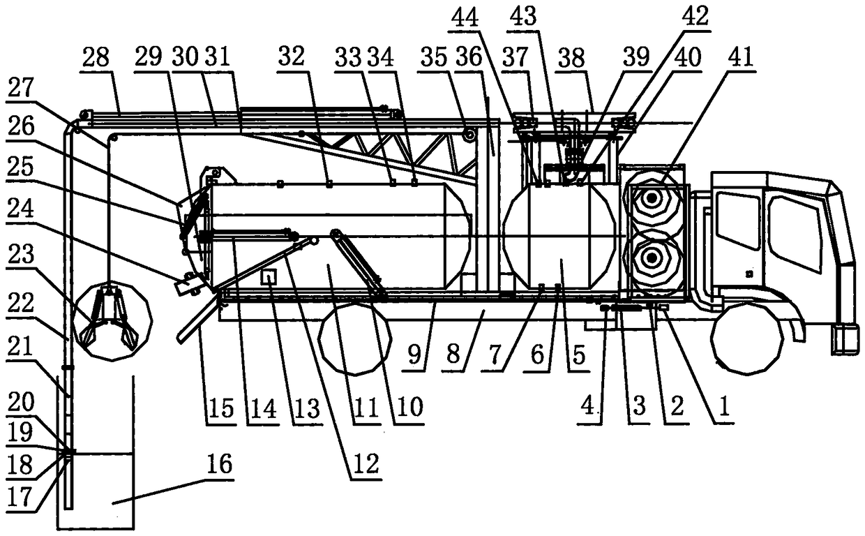 Intelligent dredging vehicle for deep inspection well