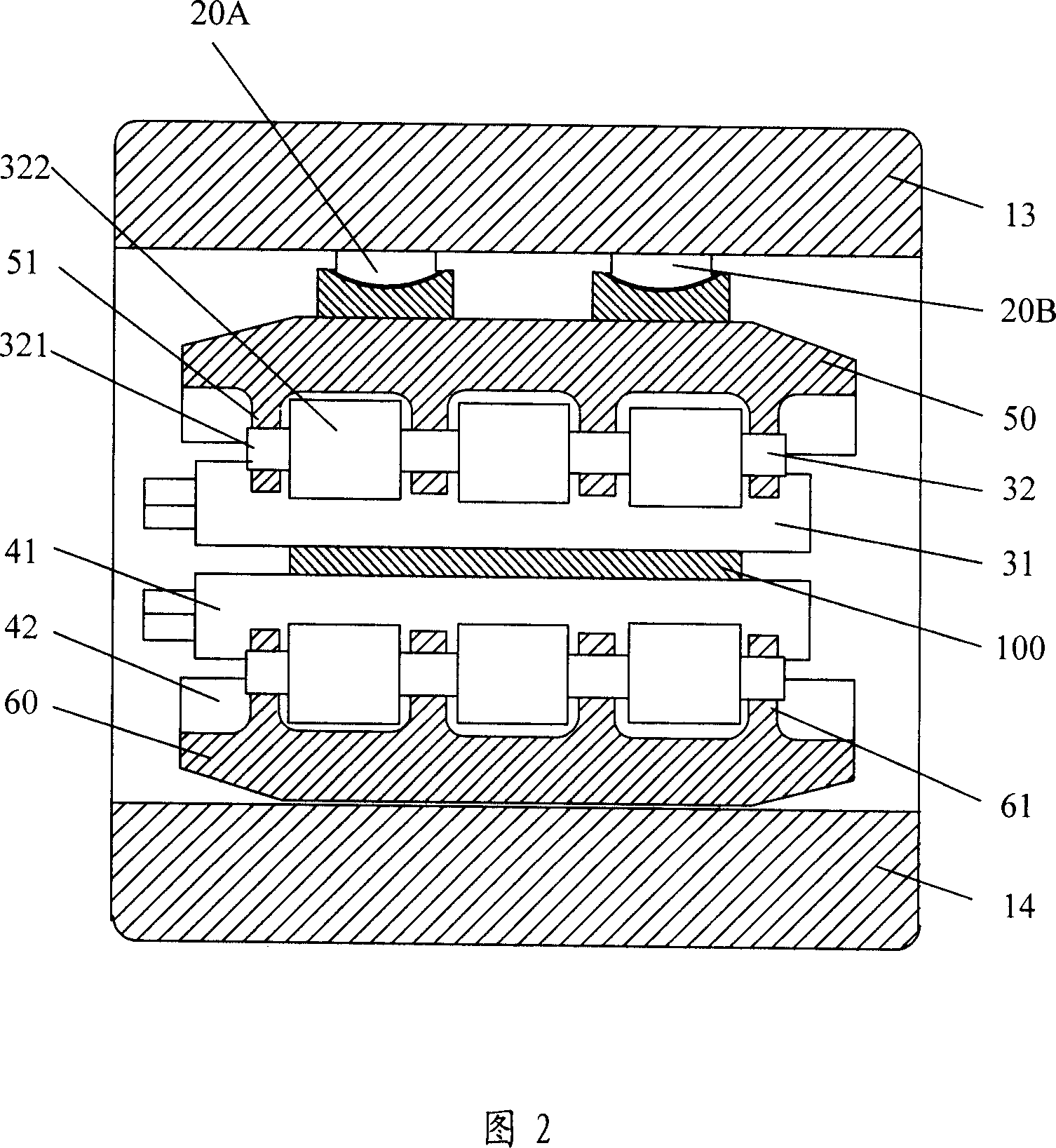 Deflection-degree-decreasing rolling mill