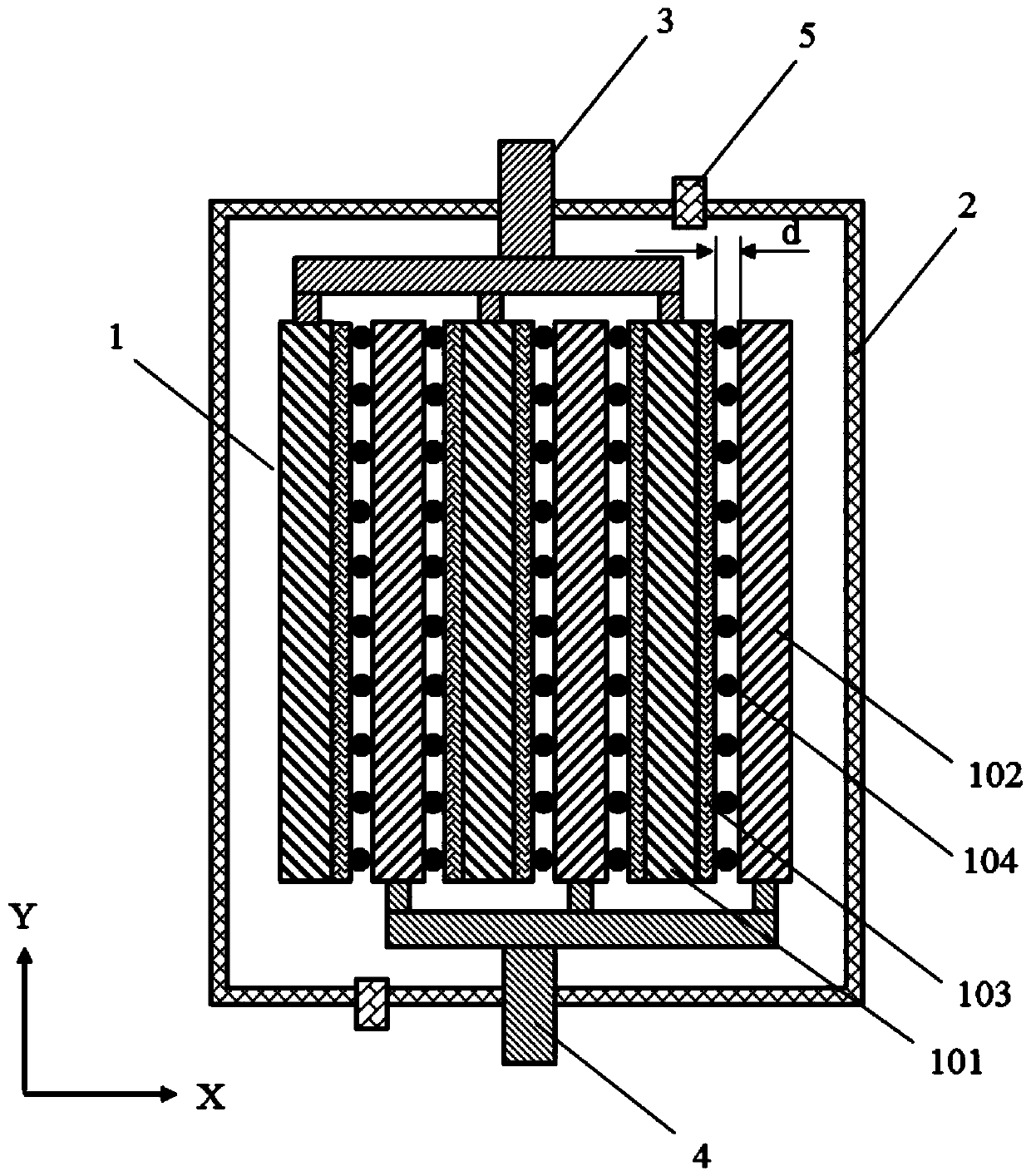 Lithium slurry battery cell and lithium slurry battery with supporting guide cable