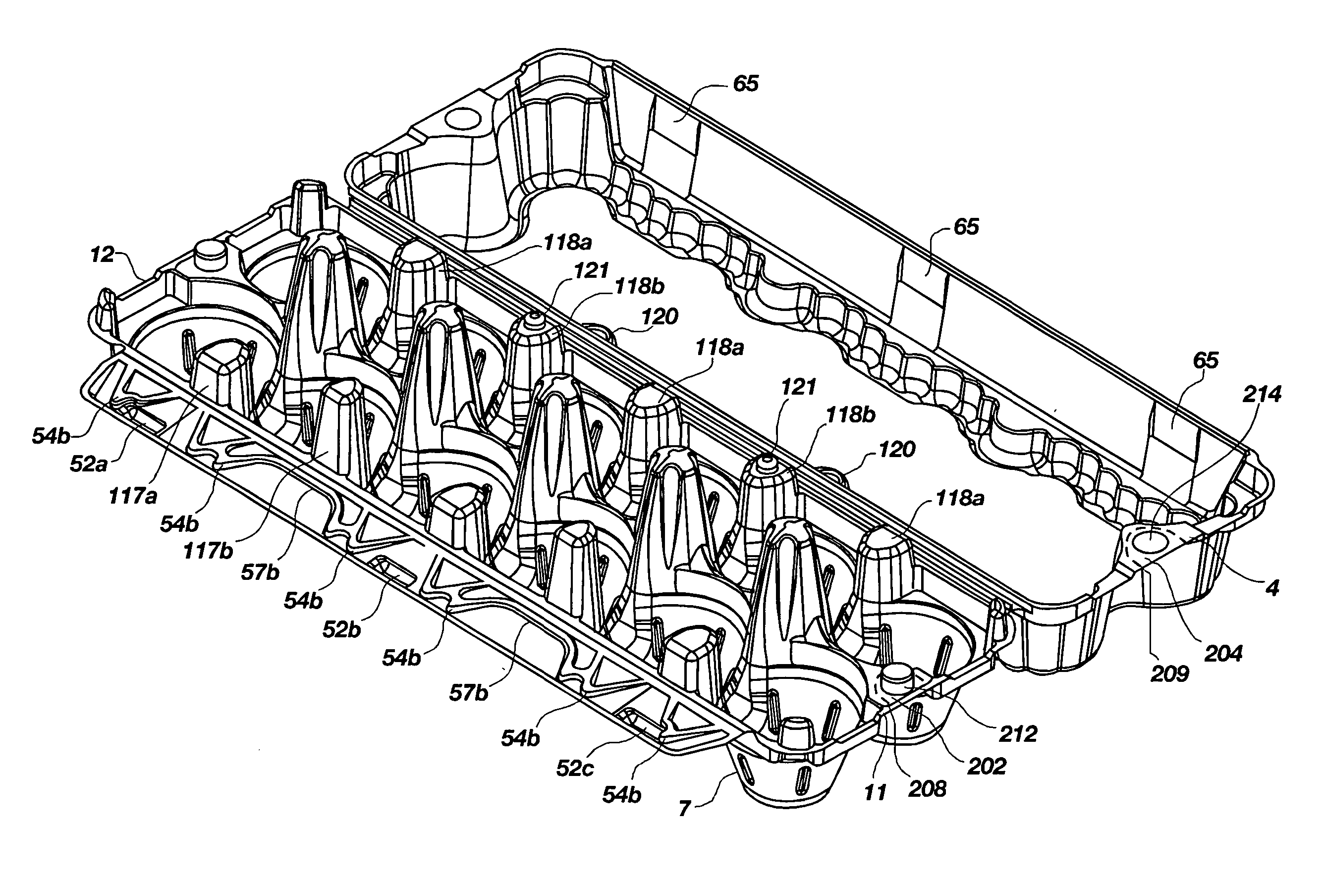 Tamper resistant seals for transparent or other egg cartons