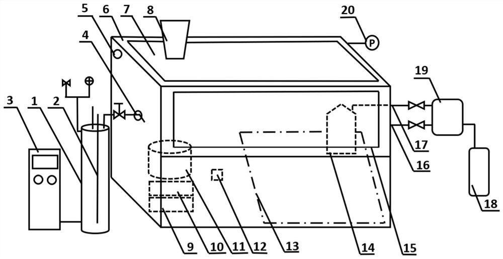 High-temperature sodium combustion reaction experimental device