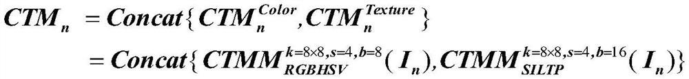 Pedestrian re-identification method and system based on color texture distribution feature