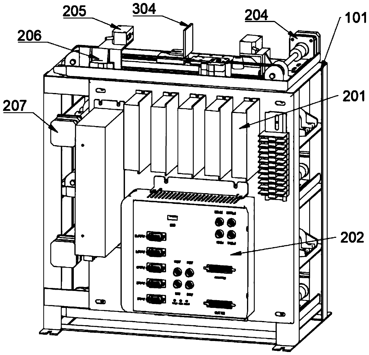 Aging rack system for automatic detection of 3D main controller